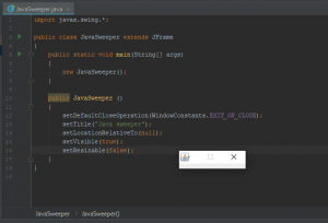 Отчёт от 10080 за Java Sweeper / Закрытие на выходе