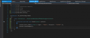 Отчёт от 10080 за Entity Framework / Подключение БД по методу CodeFirst