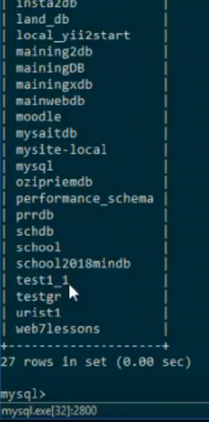 Отчёт от 10298 за SQL: ничего лишнего / Запуск mysql-консоли и создание базы данных