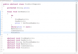 Отчёт от 10309 за Template method / Template Method - Girl - Abstract