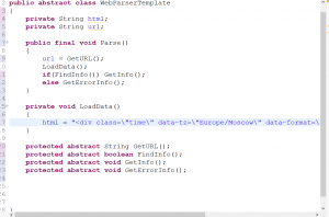 Отчёт от 10309 за Template method / Template Method - Web Parser - Abstract