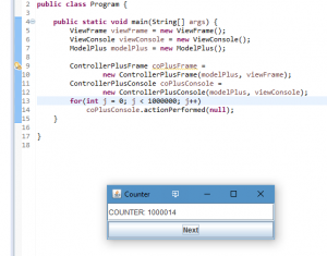 Отчёт от 10365 за MVC шаблон / MVC - Counter - ControllerPlusConsole