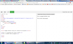 Отчёт от 10365 за Знакомство с jQuery / Эффекты скрытия и отображения