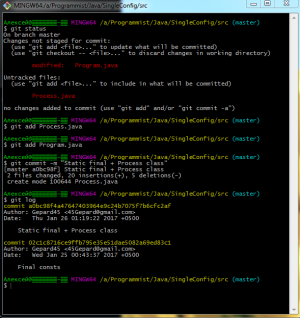 Отчёт от 10494 за Singleton / Singleton - Config - Git add