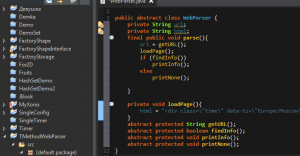 Отчёт от 10494 за Template method / Template Method - Web Parser - Abstract