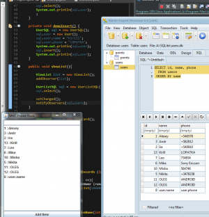Отчёт от 10494 за MVC шаблон / MVC - PhoneBook - UserListSQL - Select