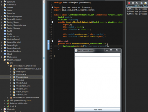 Отчёт от 10494 за MVC шаблон / MVC - PhoneBook - Controller - Model / ViewList