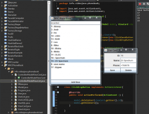 Отчёт от 10494 за MVC шаблон / MVC - PhoneBook - Controller - Select / Update