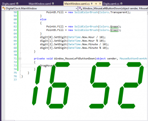 Отчёт от 10494 за WPF Clocks / Цифровые часы. Запуск.