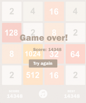 Отчёт от 10494 за Нано-игры / VIP урок. Игра 2048