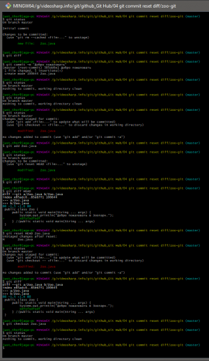 Отчёт от 10558 за Система Git / git commit reset diff