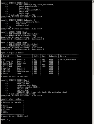 Отчёт от 10713 за БД - Управление гостиницей / SQL запросы для создания Базы