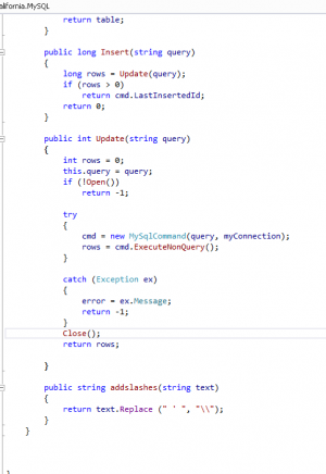 Отчёт от 10713 за БД - Управление гостиницей / Класс MySQL. Получение таблицы.