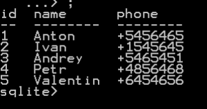 Отчёт от 11147 за База SQLite / SQLite - Знакомство