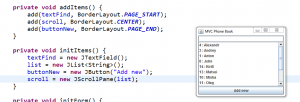 Отчёт от 11147 за MVC шаблон / MVC - PhoneBook - Controller - Scroller