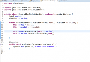 Отчёт от 11147 за MVC шаблон / MVC - PhoneBook - Controller - Model / ViewList