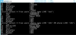 Отчёт от 11147 за MVC шаблон / MVC - PhoneBook - Search - Select LIKE
