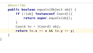 Отчёт от 11147 за Java Sweeper / Сравнение координат