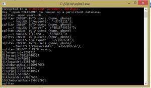 Отчёт от 11165 за База SQLite / SQLite - Знакомство