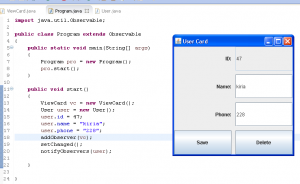 Отчёт от 11308 за MVC шаблон / MVC - PhoneBook - User Struct
