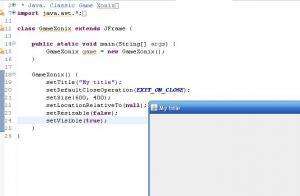 Отчёт от 11321 за Game Xonix / Окно проекта