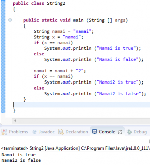 Отчёт от 11327 за J4. Типы / TYPE - Непримитивный тип String