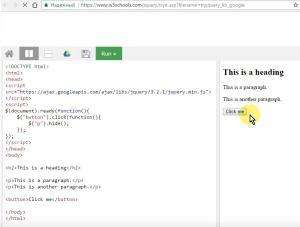 Отчёт от 11329 за Знакомство с jQuery / Синтаксис и простейший пример