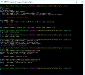 Отчёт от 11549 за Singleton / Singleton - Config - Git add