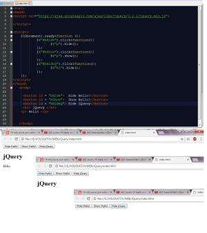 Отчёт от 11589 за Знакомство с jQuery / Эксперименты и кнопки