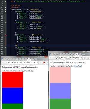 Отчёт от 11589 за Знакомство с jQuery / Эффекты появления и исчезновения