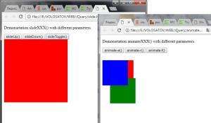 Отчёт от 11589 за Знакомство с jQuery / Эффекты скольжения и базовая анимация