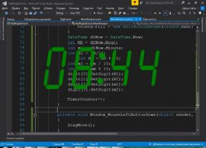 Отчёт от 11589 за WPF Clocks / Цифровые часы. Запуск.