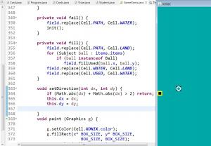 Отчёт от 11589 за Game Xonix / Заштриховка области
