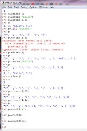 Отчёт от 11589 за Python3: математика / Списки - немного теории