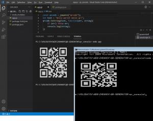 Отчёт от 11589 за Генератор qr кодов на Node JS / Установка библиотеки qrcode. Вывод qr кода в консоль