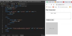 Отчёт от 11589 за Генератор qr кодов на Node JS / Создание формы