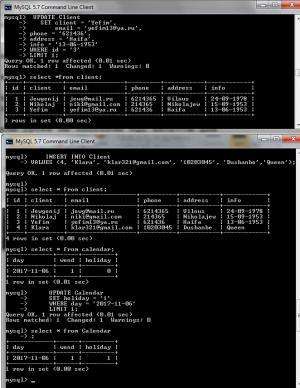Отчёт от 11589 за БД - Управление гостиницей / Модель. SQL запросы для Client