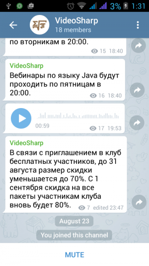 Отчёт от 1232 за Демо софт / Вам телеграмма!