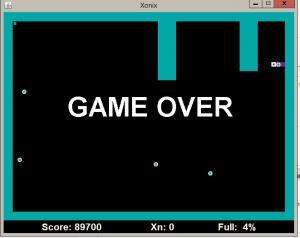 Отчёт от 1232 за Game Xonix / Поиграем?