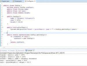 Отчёт от 1232 за Singleton / Singleton - Config - Class