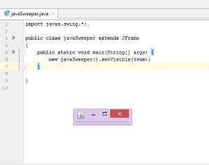 Отчёт от 1232 за Java Sweeper / Простое окно