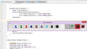 Отчёт от 1232 за Java Sweeper / Установка размеров