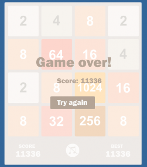 Отчёт от 12574 за Микроигры / 2048 - Учимся играть