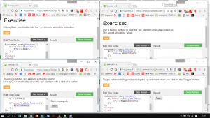 Отчёт от 1295 за Знакомство с jQuery / Эффекты скрытия и отображения
