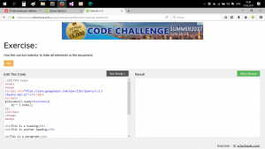Отчёт от 13131 за Знакомство с jQuery / Понятие селектора и примеры