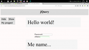 Отчёт от 13131 за Знакомство с jQuery / События и их методы