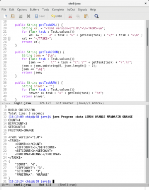 Отчёт от 13417 за ООФрукты / Форматы JSON и XML