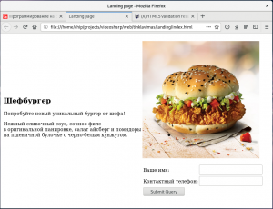 Отчёт от 13417 за Tinklavimas / 8. Landing page
