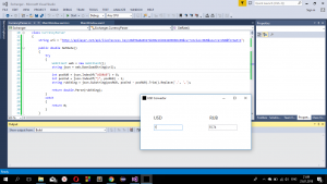 Отчёт от 13665 за Простой WPF  / WPF. Конвертер валюты. Курс валют в JSON.
