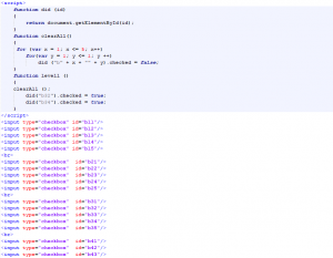 Отчёт от 15994 за Игры на JavaScript / Очисти поле - Чекбоксы